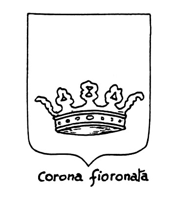Image of the heraldic term: Corona fioronata